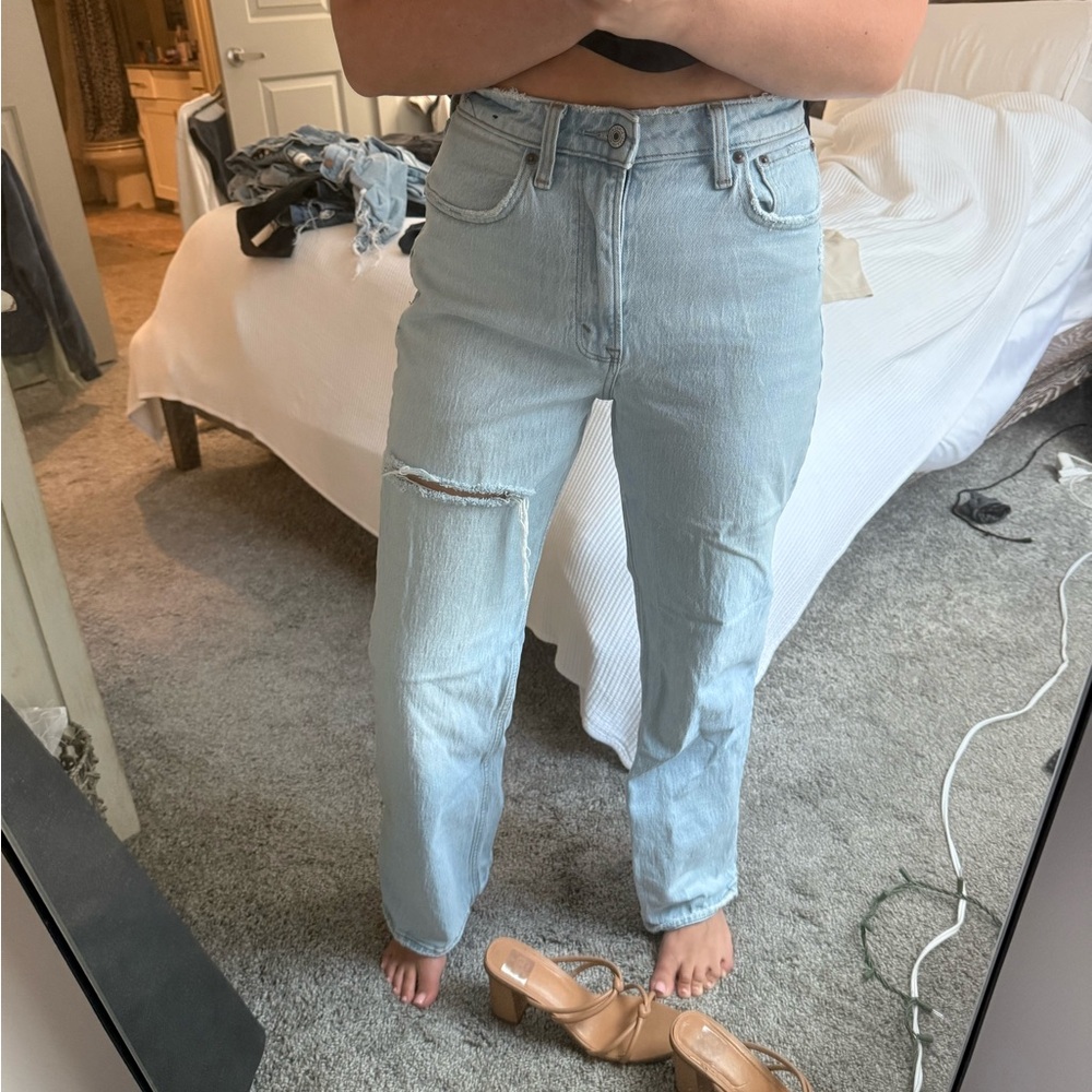 Abercrombie & Fitch Light Blue Boyfriend Jeans